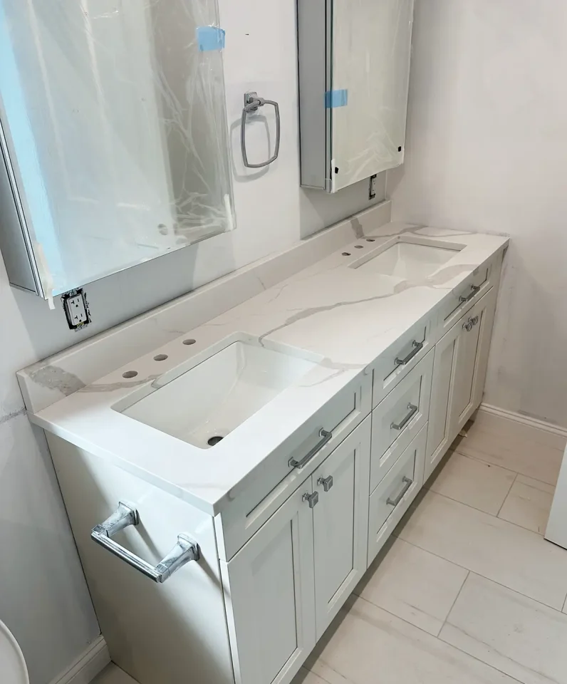 dual sink granite cuts