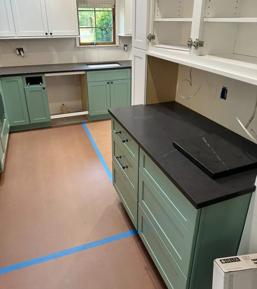 dark stone countertop